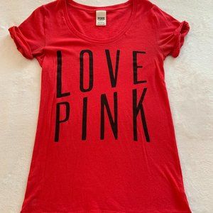 PINK Cotton Short Sleeve T-Shirt
